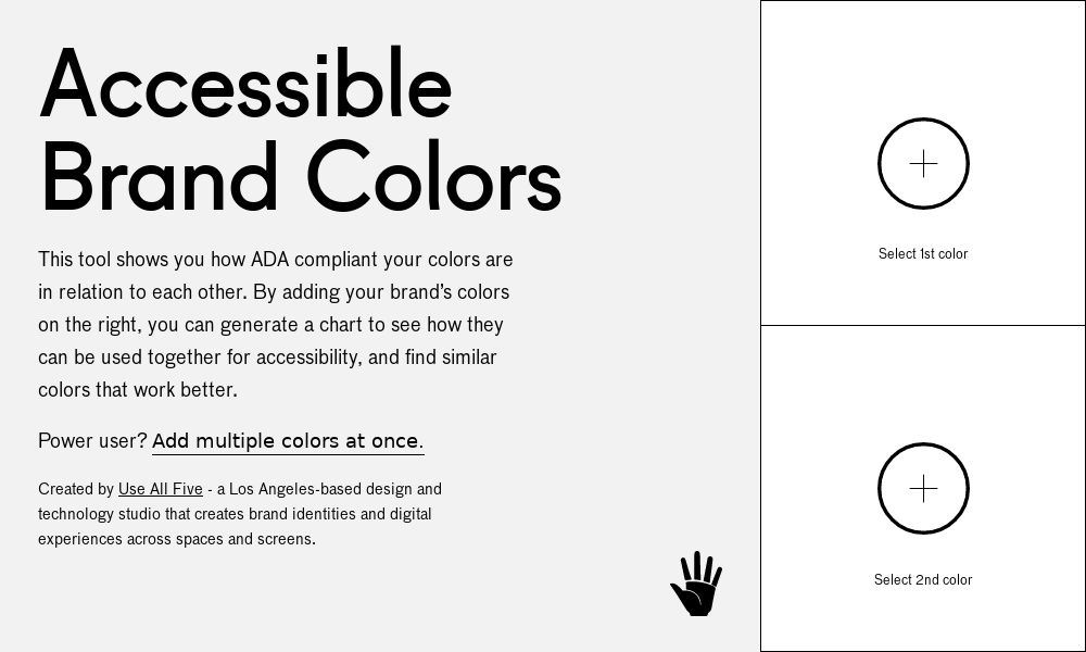 Screenshot of Accessible Brand Colors