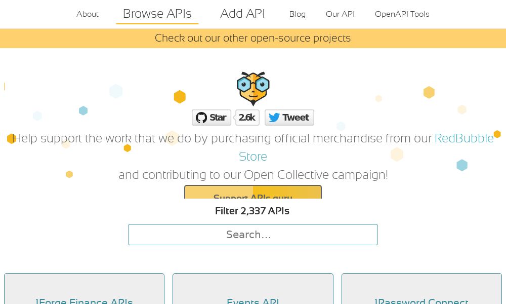 Screenshot of APIs Guru