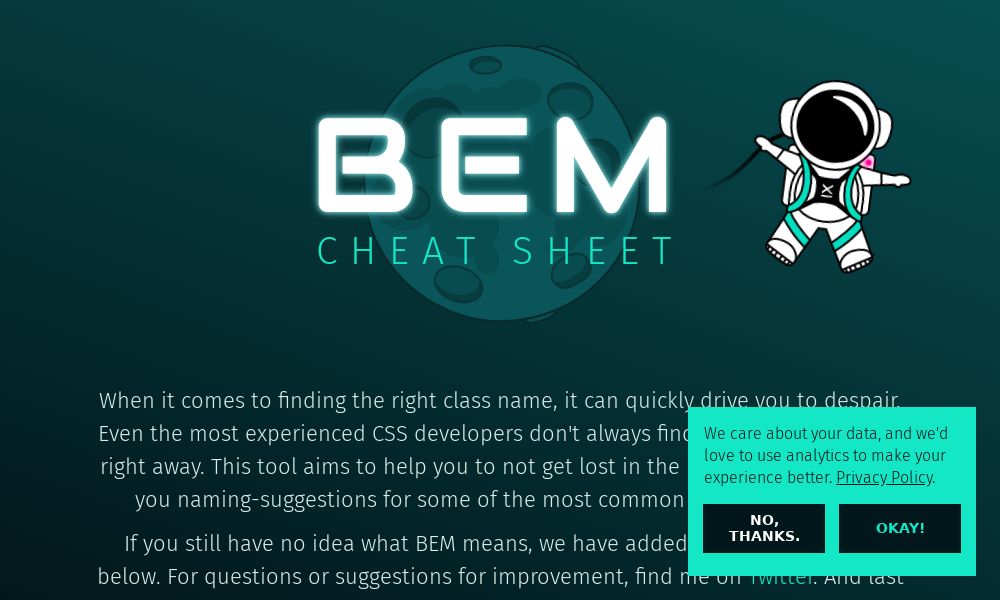 Screenshot of BEM Cheat Sheet