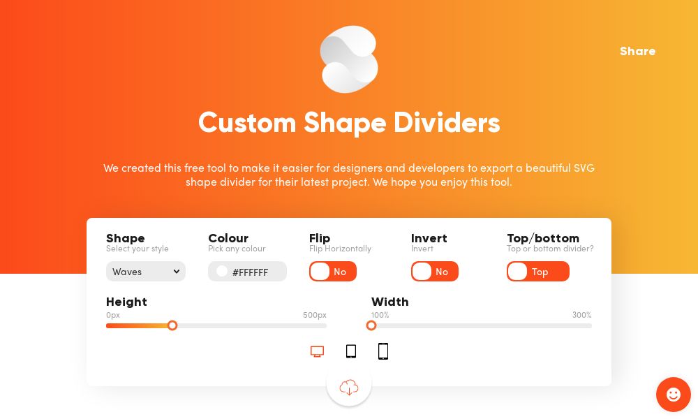 Screenshot of Custom Shape Dividers