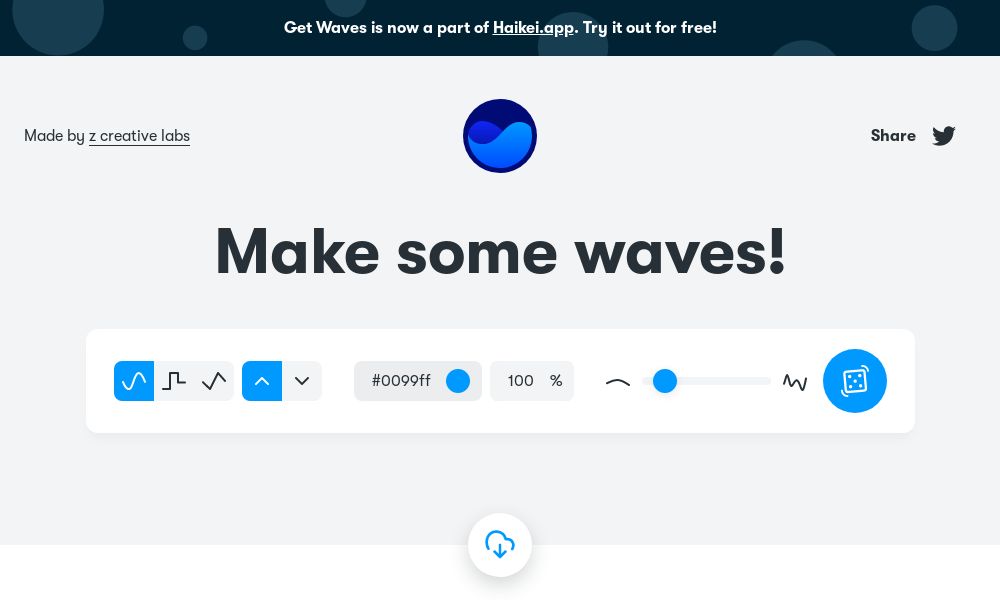 Screenshot of GetWaves.io