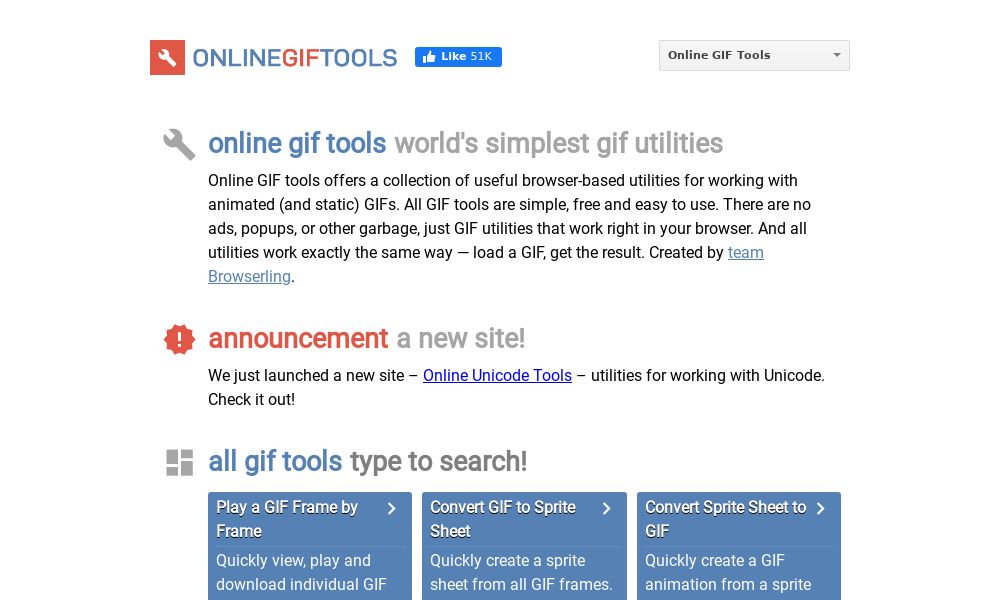 Screenshot of Online GIF Tools