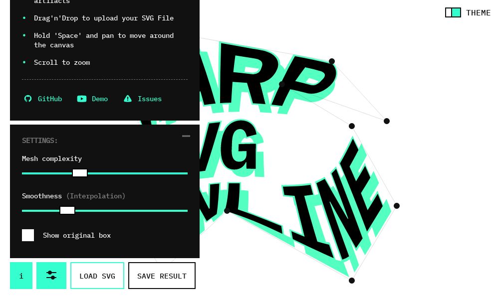 Screenshot of Warp SVG